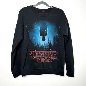 Stranger Things Black Crewneck Sweatshirt